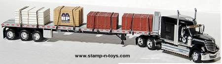 International Lonestar w/flatbed and building materials load
