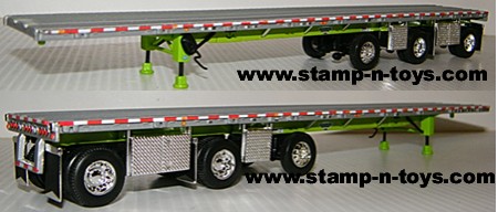 Details about   1/64 DCP WILSON ROADBRUTE SPREAD AXLE FLATBED TRAILER W/ GREY/ORG COVERED LOAD 