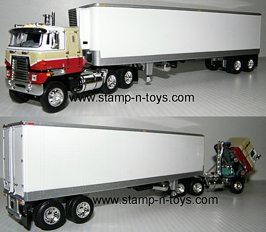 1st Gear/DCP 601269 IH Transtar II Cabover w/White 40′ Vintage Reefer